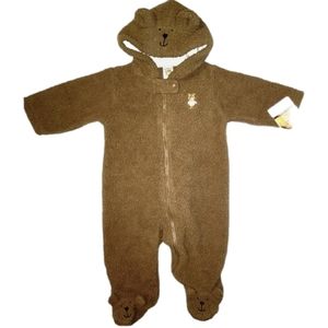 Carter's Hooded Fleece Pram Suit/Baby Bunting 6M